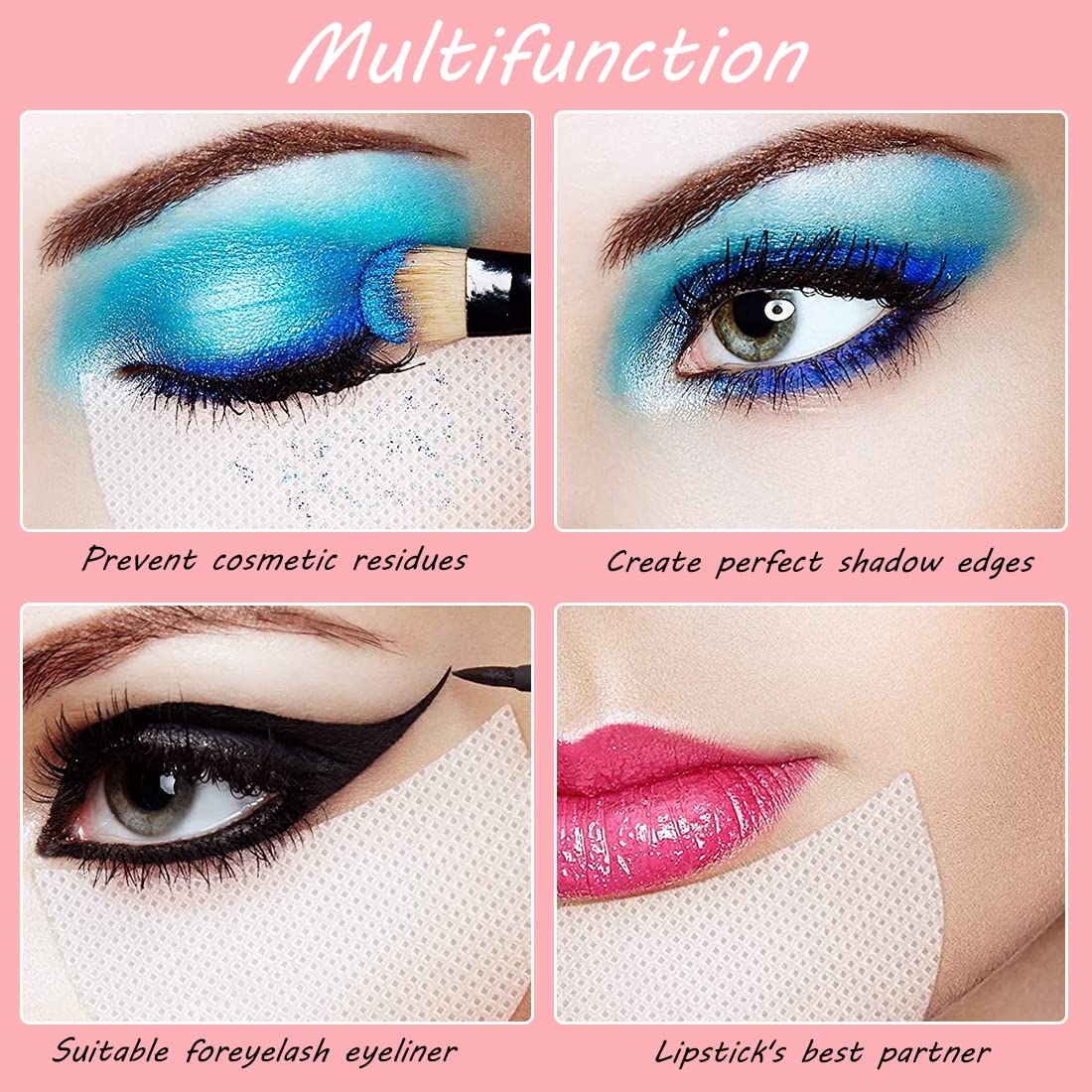MAYCREATE® 100 Pcs Eyeshadow Shields Under Eye Patch, Professional Makeup Eye Shadow Pads Stencils Eye Tips Sticker, Lint Free Eyeshadow Patches For Eyelash Extensions Sticker/Lip Makeup MAYCREATE® 100 Pcs Eyeshadow Shields Under Eye Patch, Professional Makeup Eye Shadow Pads Stencils Eye Tips Sticker, Lint Free Eyeshadow Patches For Eyelash Extensions Sticker/Lip Makeup